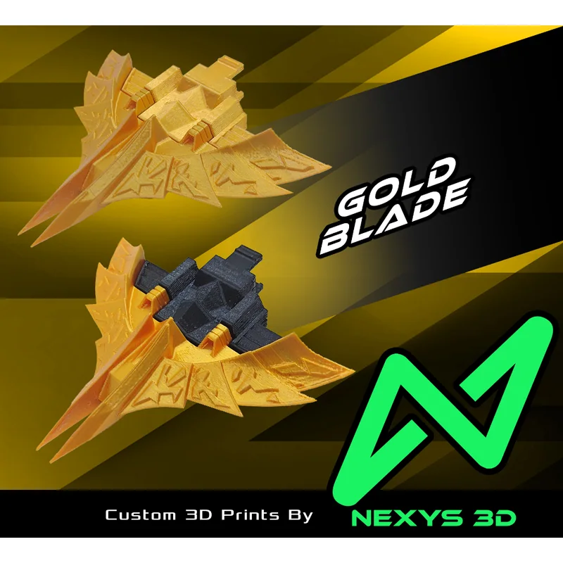 Crush Gear Gold Blade - 3D Printed