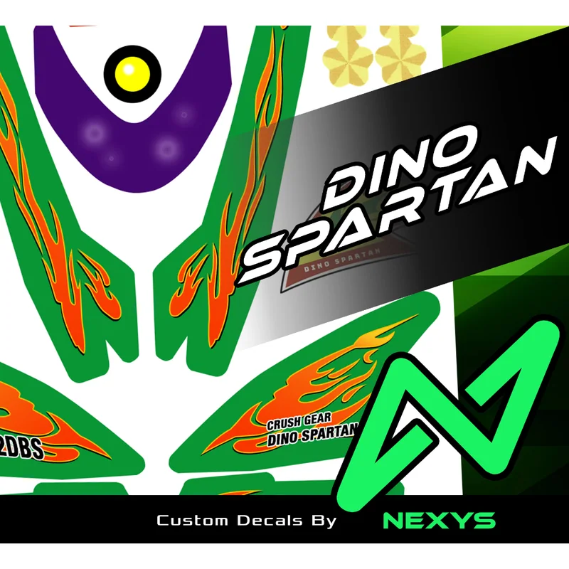 Crush Gear - Dino Spartan Sticker
