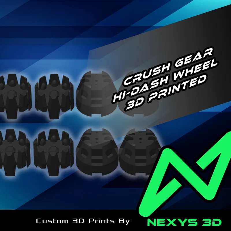 HiDash Wheel Set 3D Printed for Crush Gear