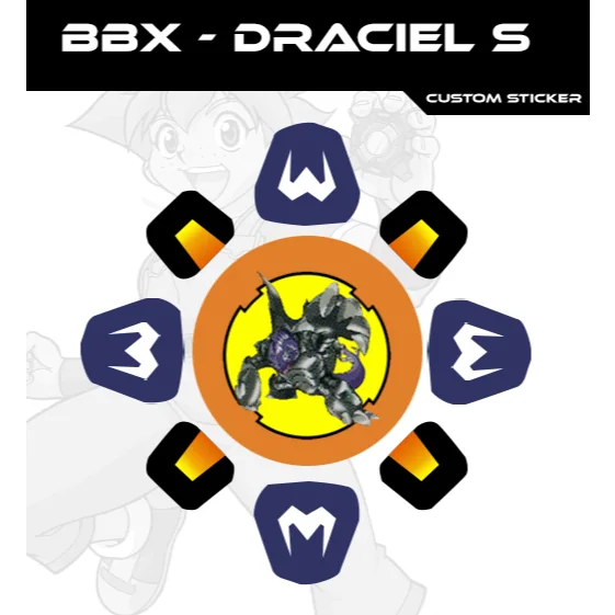 Beyblade X Draciel S - Custom Sticker