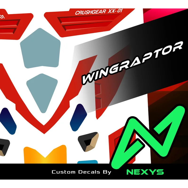 Crush Gear Nitro - Wingraptor with XX-01X Weapon Sticker